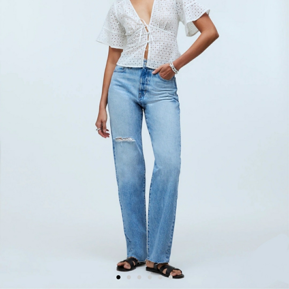 Madewell 90's Straight Leg High Rise Jean 33 NWT
